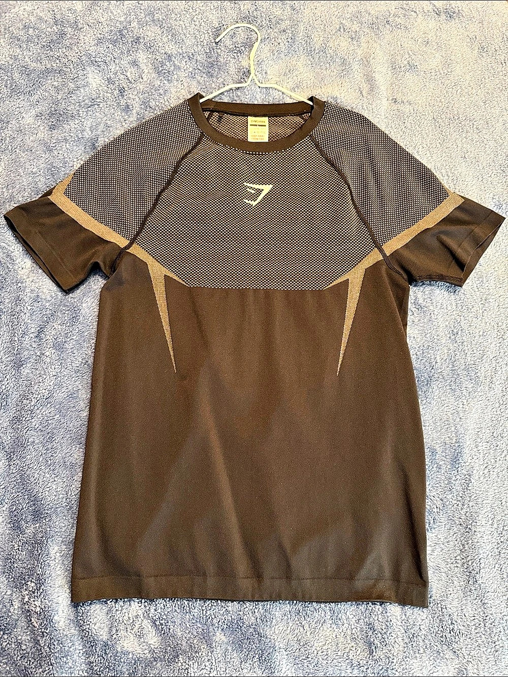 Gymshark Onyx 5.0 Seamless T-Shirt - Black and Light Grey - Large